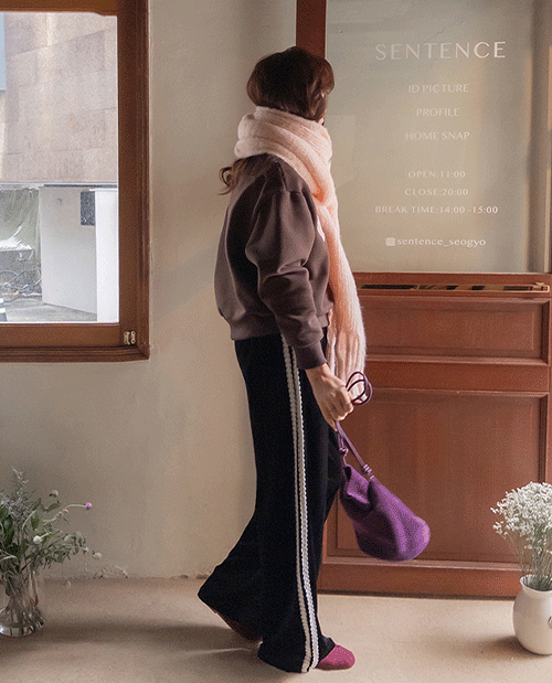 leelin - [[만원특가] 글로이 벨벳 레이스 일자핏 팬츠 [size:F(5566반)]]♡韓國女裝褲