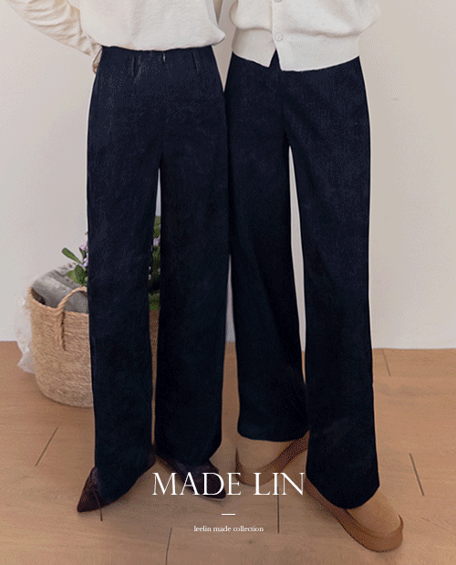 leelin - [[신상특가 8천원 할인]MADE LIN 세린디 쫀쫀 부들양기모 세미와이드 팬츠 [size:S,M,L]]♡韓國女裝褲