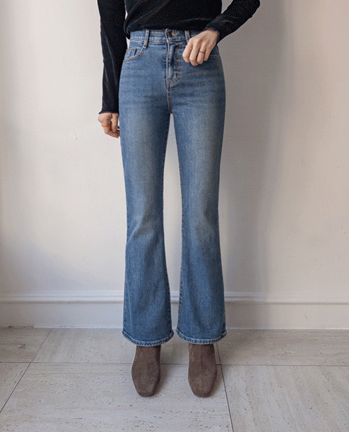 leelin - [[-5kg효과] [실루엣예술] 제이린 속기모안감 히든밴딩 부츠컷 데님팬츠 [size:S,M,L]]♡韓國女裝褲