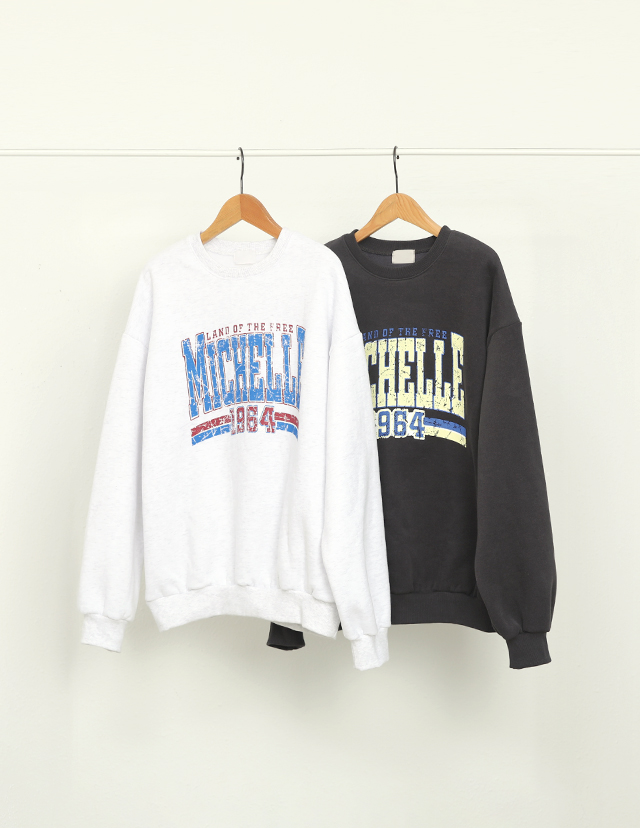 roompacker - 첼르 그래픽 양기모 맨투맨♡韓國女裝上衣