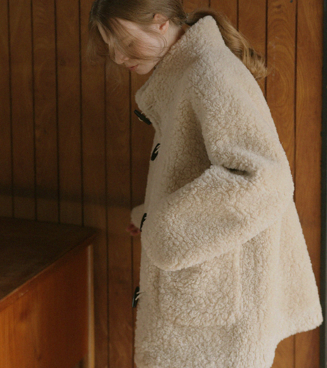 roompacker - 로제스 더플 퍼 자켓_beige ♡韓國女裝外套