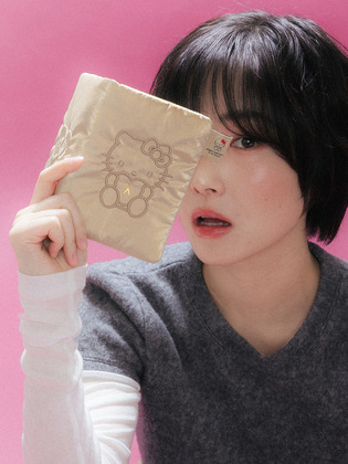 韓國 JOSEPH AND STACEY - Travel Wallet Hello Kitty Sleek Gold