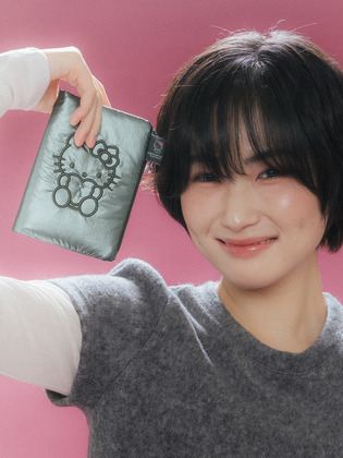 韓國 JOSEPH AND STACEY - Sleek Travel Wallet Hello Kitty Green