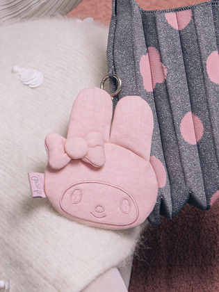 韓國 JOSEPH AND STACEY - Denim Mini Pouch My Melody Washed Pink