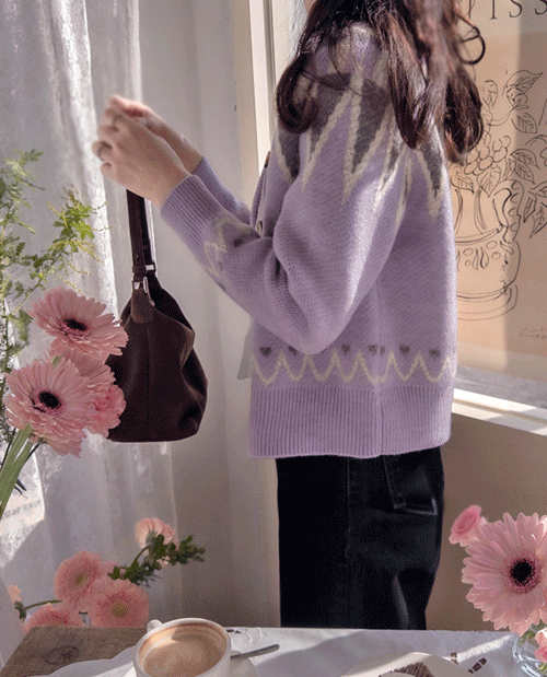 leelin - [윈터자가드 노르딕 따스미 보송한 가디건 [size:F(5566)] ]♡韓國女裝外套