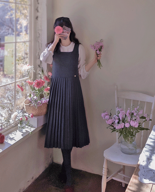 leelin - [안나벨리 맵시주름 단아한핏 세련미 원피스 [size:F(4455)]]♡韓國女裝連身裙