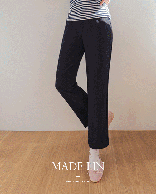 leelin - [[신상특가 8천원 할인]MADE LIN포쉐 기모스판 히든밴딩 일자핏 슬랙스[size:S,M,L]]♡韓國女裝褲