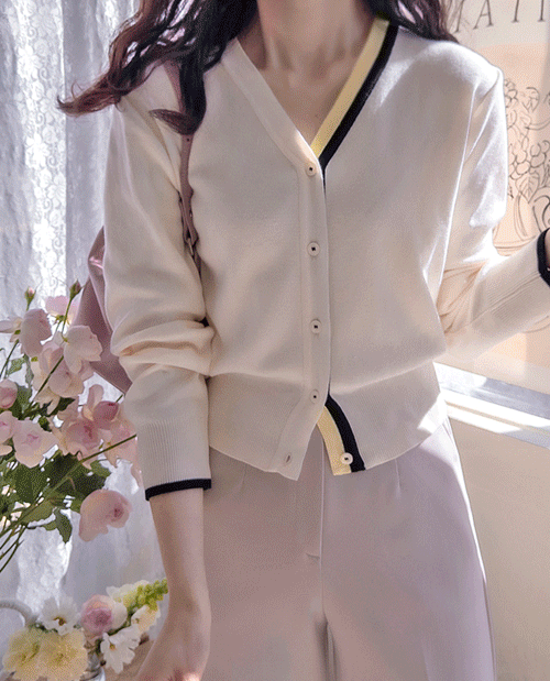 leelin - [브랜디아 배색포인트 부드런스판 스프링 가디건 [size:F(5566)]]♡韓國女裝外套