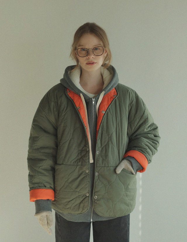 roompacker - 컬러링 리버시블 퀼팅 점퍼♡韓國女裝外套