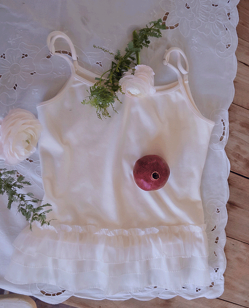 leelin - [슈크랜치 쫀득스판기모 아래샤링 끈조절 나시탑 [size:F(5566)]]♡韓國女裝上衣