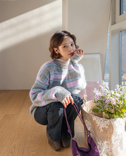 leelin - [큐드린 솜사탕처럼 몽글몽글 여리핏 니트 [size:F(5566반)]]♡韓國女裝上衣