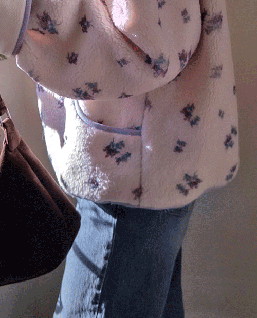 leelin - [슈르딘 러블리 플라워 도톰따스미 후리스 점퍼 [size:F(5566)]]♡韓國女裝外套