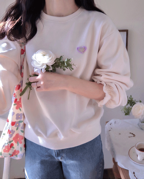 leelin - [슈제니카 하트포인트 따스미기모 소매샤링 티 [size:F(5577)] ]♡韓國女裝上衣