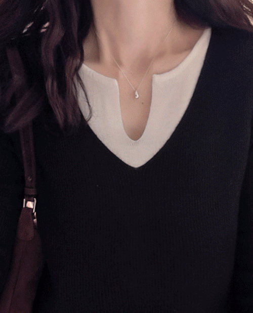 leelin - [젬마트임 레이어드 쫀득스판 슬림여리핏 니트 [size:F(5566)]]♡韓國女裝上衣