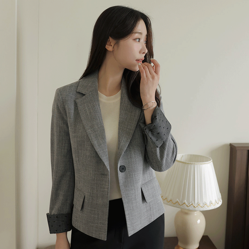 clicknfunny - 클릭앤퍼니 - 딜첸턴업 싱글자켓스트랩SET♡韓國女裝外套