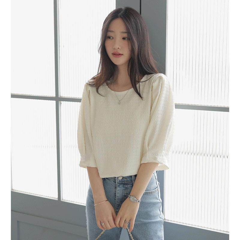 clicknfunny - 클릭앤퍼니 - 베림스 퍼프블라우스♡韓國女裝上衣