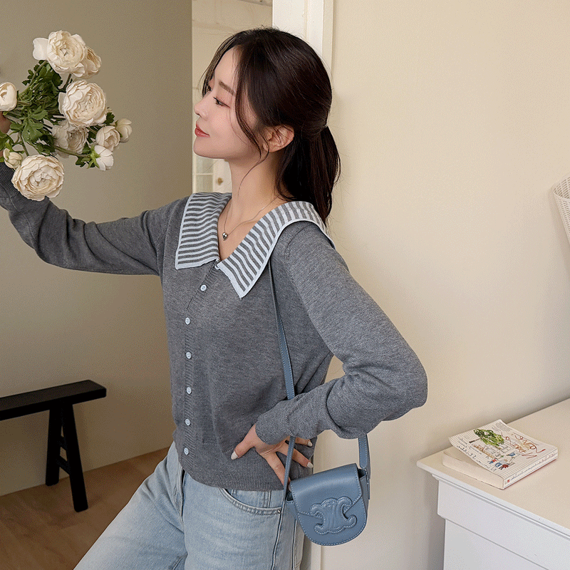 clicknfunny - 클릭앤퍼니 - 른발디 카라가디건♡韓國女裝上衣