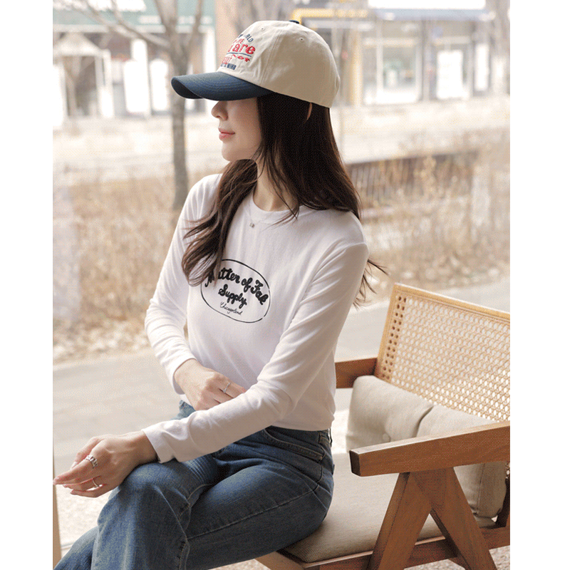 clicknfunny - 클릭앤퍼니 - 숄린드 프린팅티셔츠♡韓國女裝上衣