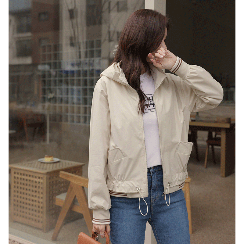 clicknfunny - 클릭앤퍼니 - 헤인후드 스트링점퍼♡韓國女裝外套