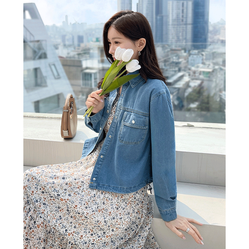 clicknfunny - 클릭앤퍼니 - 얀스트링 데님셔츠♡韓國女裝上衣