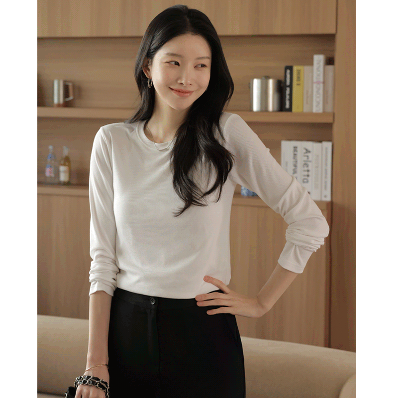 clicknfunny - 클릭앤퍼니 - 엔딘쫀쫀  라운드티셔츠♡韓國女裝上衣