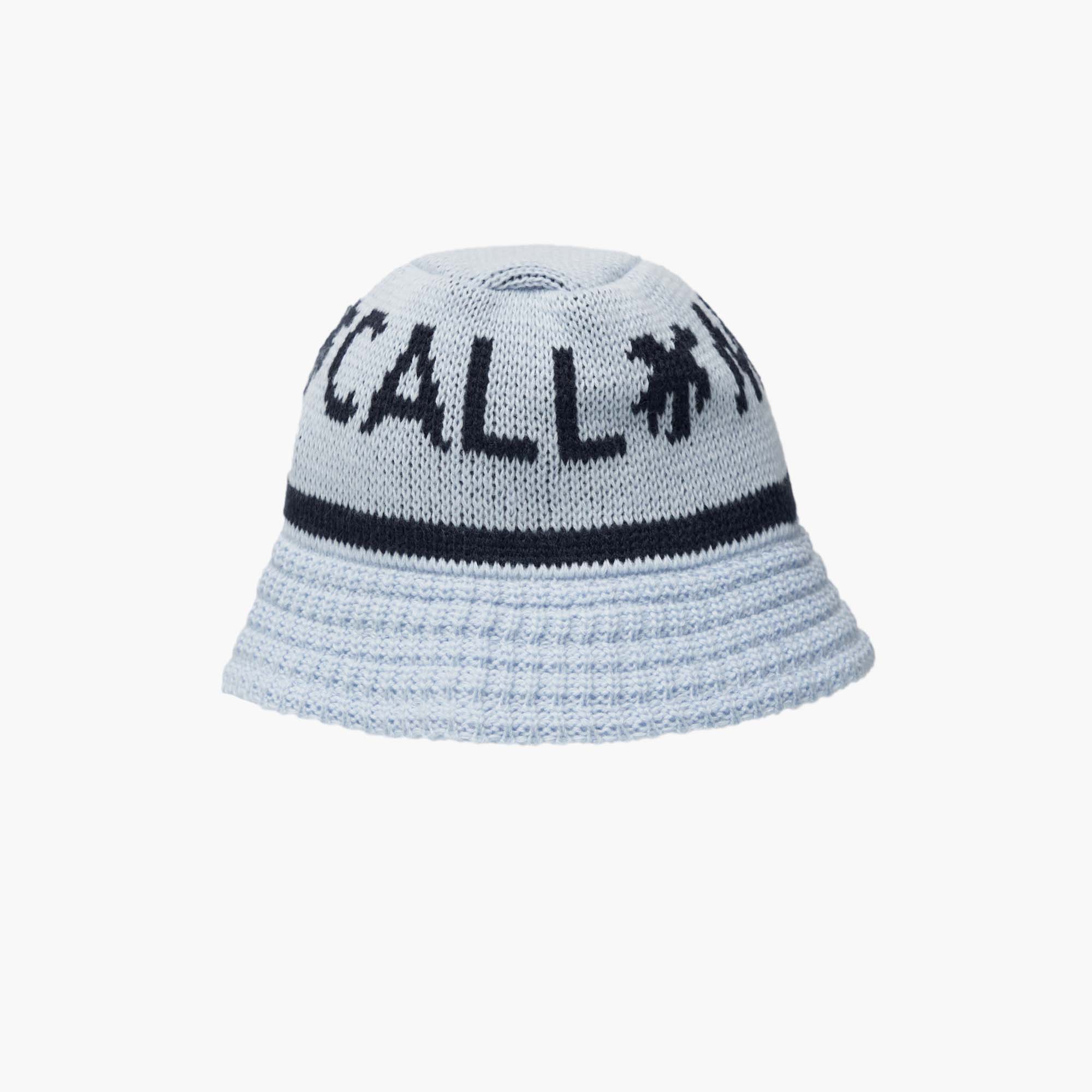 韓國Call Me Baby Baby Jacquard Knit Bucket _ Sky Blue
