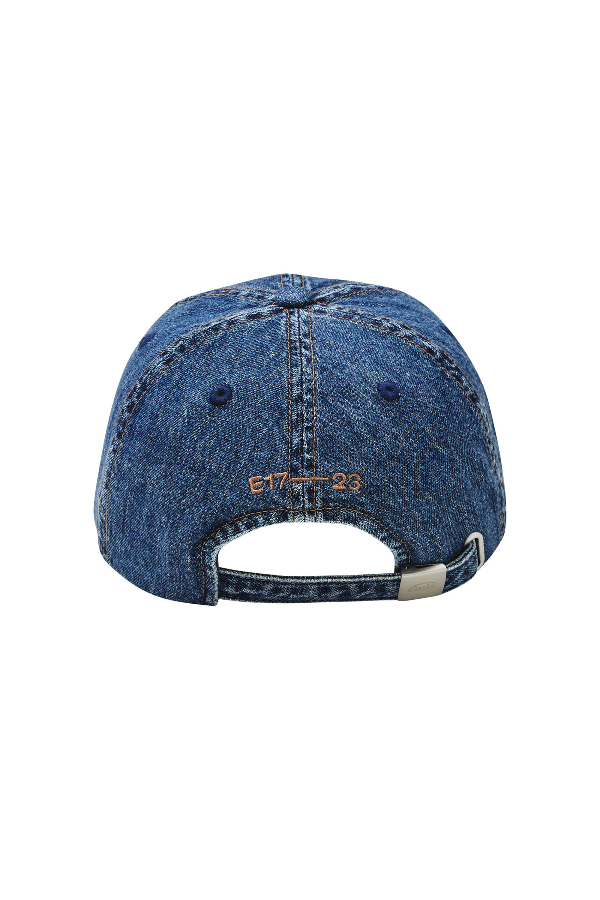 韓國EMIS - WASHED DENIM BALL CAP-BLUE/GREEN 水洗牛仔球帽-藍色/綠色