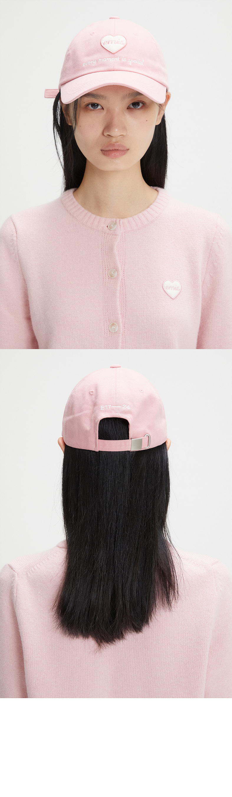 【EMIS】HEART WAPPEN BALL CAP-PINK HEART WAPPEN BALL CAP-PINK - EMIS