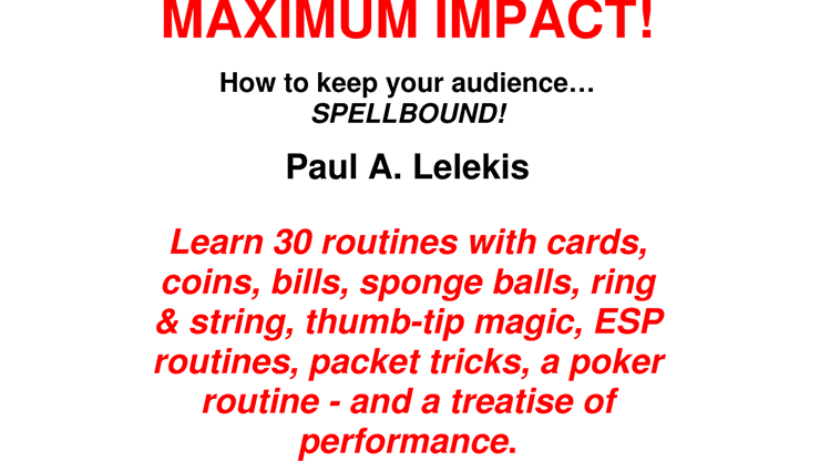 Paul A. Lelekis 的《最大衝擊》電子書下載