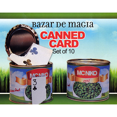 Canned Card (Red) (Set of 10 Cans) by Bazar de Magia