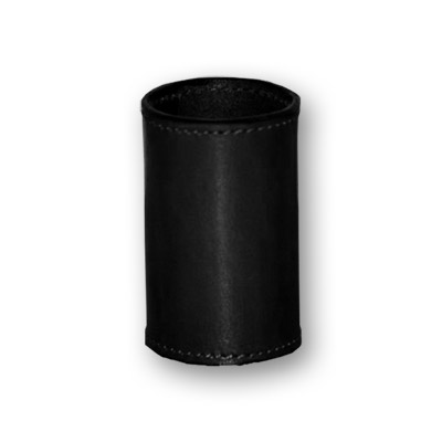 Leather Coin Cylinder (Black, Dollar Size)
